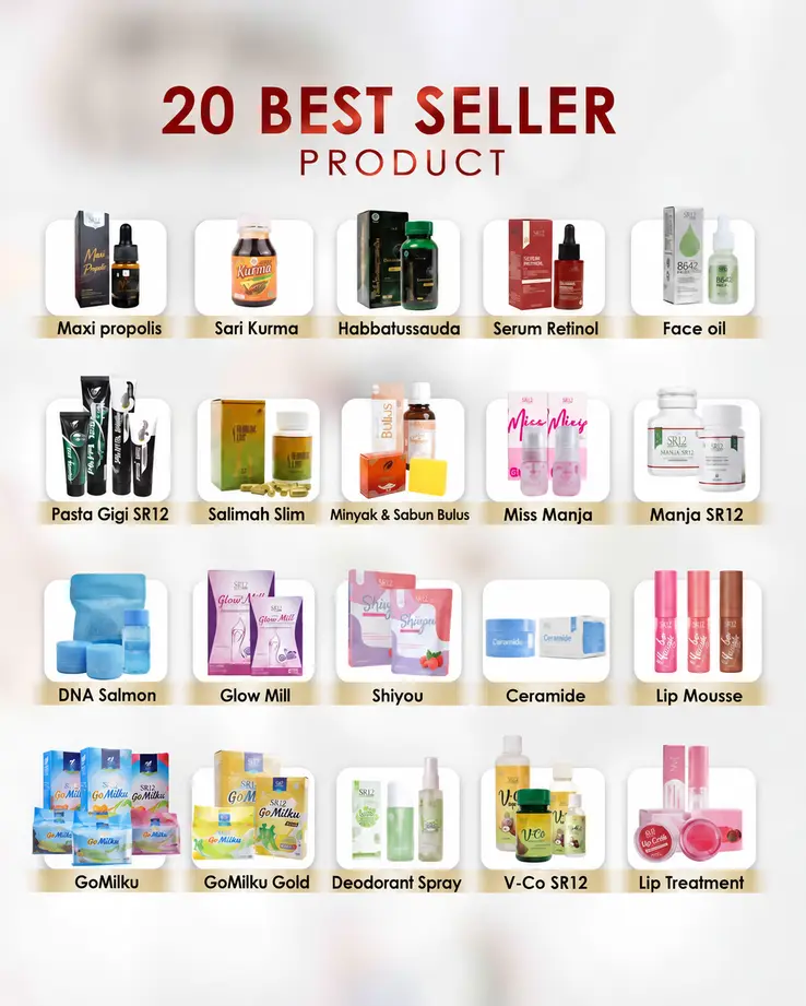 20 produk best seller SR12 tanpa informasi harga